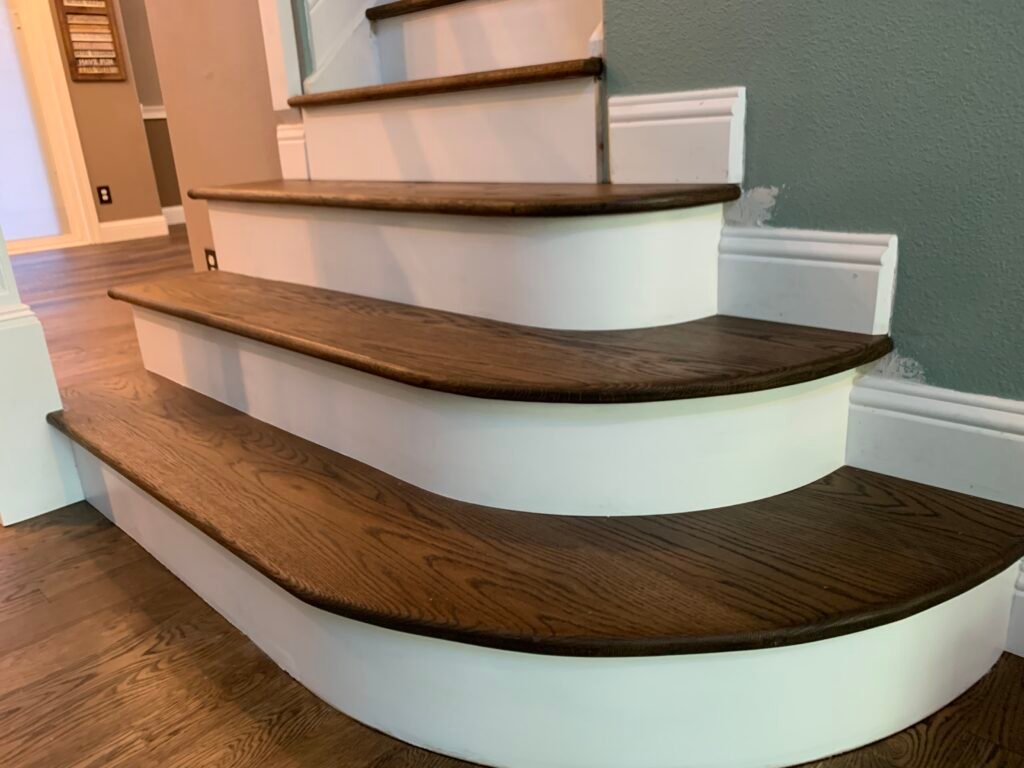 Modern wide plank hardwood flooring installation